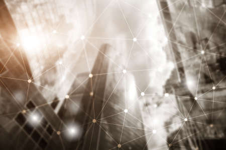 Buildings abstract background. Universal Wallpaper Concept.
