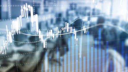Forex trading, Financial market, Investment concept on business center background