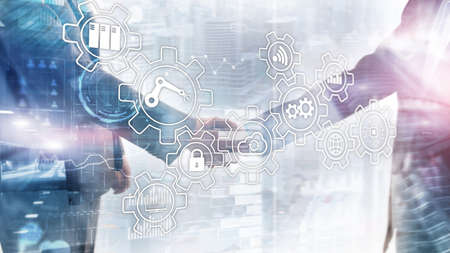 Technology innovation and process automation. Smart industryの写真素材