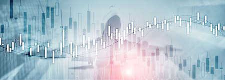 Financial Stock Market Graph. Website Economic Banner.の写真素材