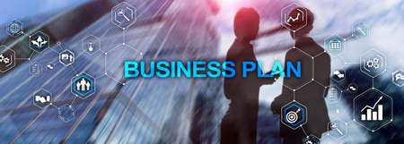 New Business Plan. Analysis and strategy concept. Horizontal Panoramic banner.