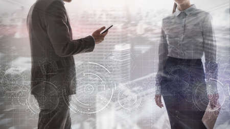 Business Solutions for Success and Strategy. Gear Mixed Media concept.の写真素材