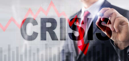 Finance Crisis Business Background. Exclusive Mixed Media Wallpaper.の写真素材