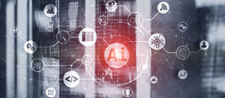 Artificial Intelligence Technology Background. For your business project. Ai Technology 2020.の写真素材