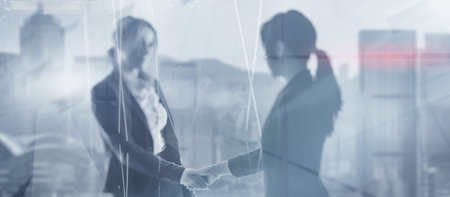 People Team Corporate Silhouette. Abstract business backgrounds
