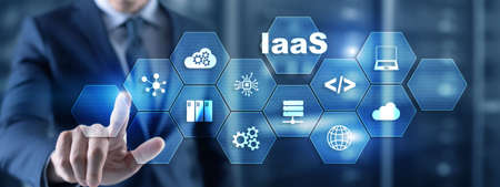 IaaS Infrastructure as a service cloud computing service model.の写真素材