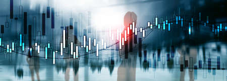 Financial Stock Market Graph. Website Economic Banner.の写真素材
