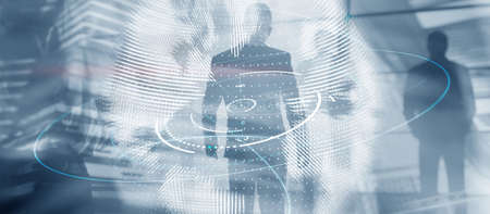 3D Planet Mixed Media P. Young businessman in office