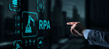RPA Robotic Process Automation system. Big data and business conceptの写真素材