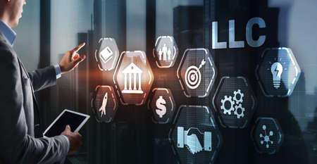 LLC. Limited Liability Company. Business Technology Internetの写真素材