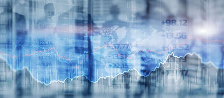Financial graphs and diagrams. Business, economics and investment concept 2022