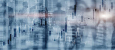 Stock market chart. Abstract background for presentationの写真素材