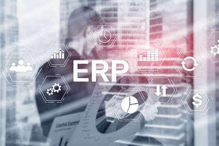 Enterprise resource planning ERP concept. Business Peopleの写真素材