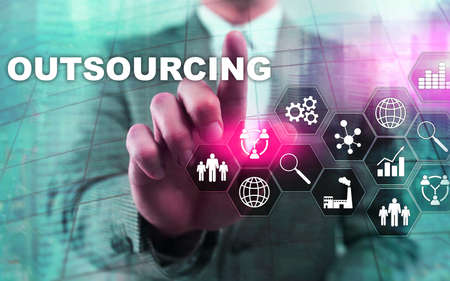 Limited Liability Company concept. Icons on virtual screen. business background.の写真素材