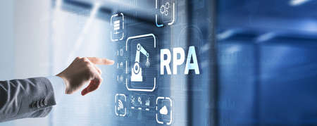 RPA Robotic Process Automation system. Big data and business conceptの写真素材