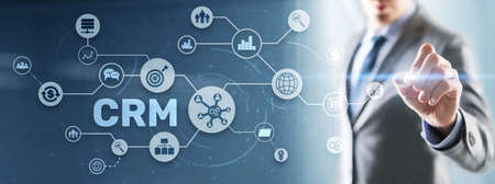 CRM Customer Relationship Management. Customer orientation concept. Care for employeesの写真素材
