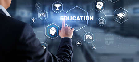 E learning Education Internet Webinar Online courses conceptの写真素材