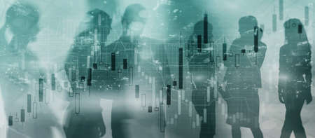 Stock market chart. Abstract background for presentationの写真素材