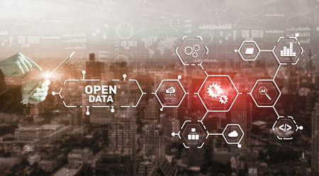 Open Data. Access Concept Modern Technologyの写真素材