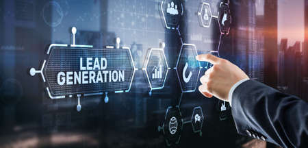Lead Generation. Finding and identifying customers for your business products or services. Finance conceptの写真素材