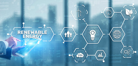 Renewable Energy Resources. The latest modern technological solutionsの写真素材