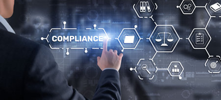 Compliance Regulation Business Technology Concept. Risk control and management systemの写真素材