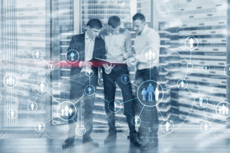 Gear Connection Concept and Human resources managemen on office backgroundの写真素材