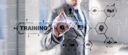Training Education Motivation E-learning Business concept on virtual screenの写真素材