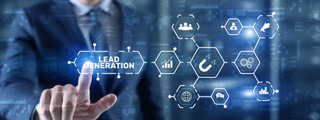 Lead Generation. Finding and identifying customers for your business products or services. Finance conceptの写真素材