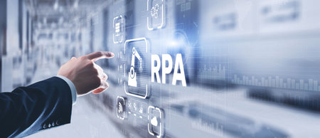 RPA Robotic Process Automation system. Big data and business conceptの写真素材