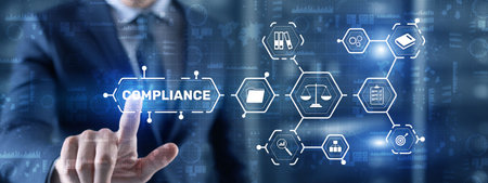 Compliance Regulation Business Technology Concept. Risk control and management systemの写真素材