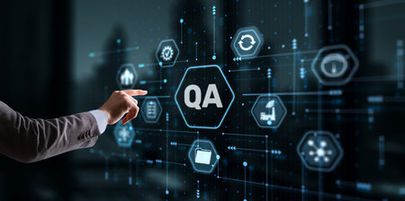Quality Assurance Service Guarantee Standard. Certification Guarantee Conceptの写真素材