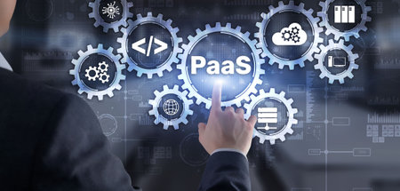 Platform as a service PaaS - cloud computing services conceptの写真素材