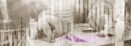 Universal Financial Background for your website. Presentation illustrationの写真素材