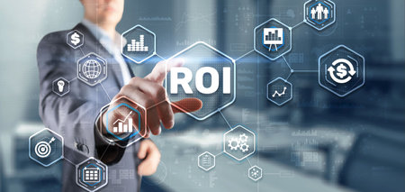 Roi Return On Investment Business Technology Analysis Finance Conceptの写真素材
