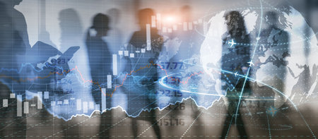 Financial chart for your business. Mixed Media Forexの写真素材