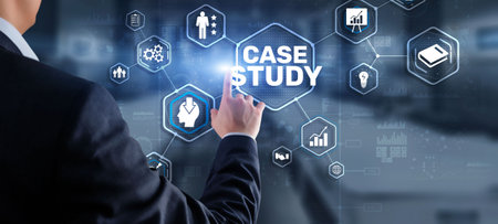 Case Study Education concept. Analysis of the situation to find a solutionの写真素材