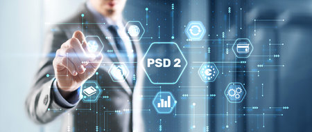 PSD2 Payment Services Directive Open Banking Paymentの写真素材