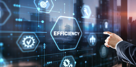 Manager businessman plan to increase efficiencyの写真素材