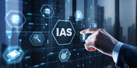 IAS International Accounting Standards. Financial statementsの写真素材