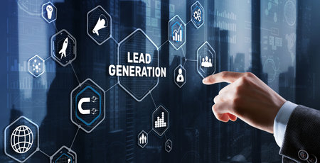 lead generation. Finding and identifying customers for your business products or services.の写真素材