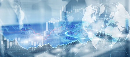Financial chart for your business. Mixed Media Forex.の写真素材