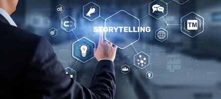 Storytelling. Story Telling Education and literature Business concept. Ability to tell storiesの写真素材