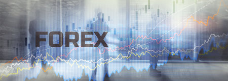 Forex Trading Traders. Financial Investment concept. Website Bannerの写真素材