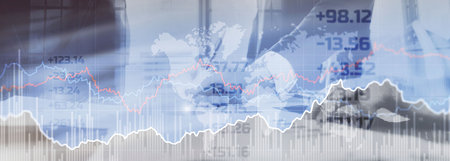 Stock online trading data market financial. Mixed Media conceptの写真素材