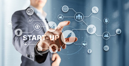 Start Up Mission Business Launch Team Success Concept 2022の写真素材