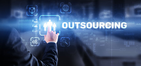 Outsourcing Business Human Resources Internet Finance Technology Conceptの写真素材