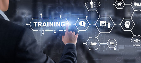 Training Education Motivation E-learning Business concept on virtual screenの写真素材