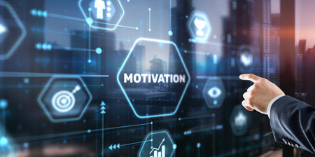 Motivation finance development concept. Achieving any goalsの写真素材