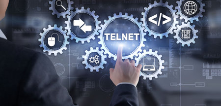 Telnet Virtual terminal client. Internet and Network conceptの写真素材